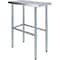 Amgood 30 in. x 15 in. Open Base Stainless Steel Metal Table WT-3015-RCB-Z - alternate 1
